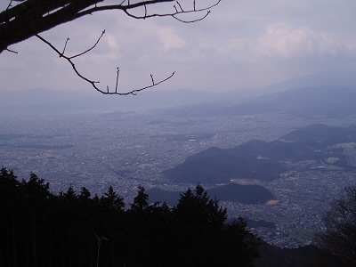 ケーブル比叡の近くからの眺望