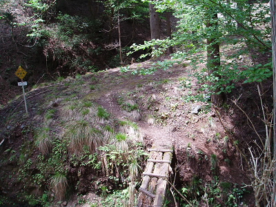 この橋を渡れば柳谷峠へ行けるようです。