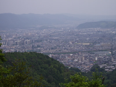 山科の街が一望。