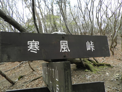 よっと寒風峠につきました。
しんどかったぁ。
ここから、下ってＪＲ北小松駅に向かいます。
寒風峠から少し下ると、湿地帯になって道がグニュグニュでした。