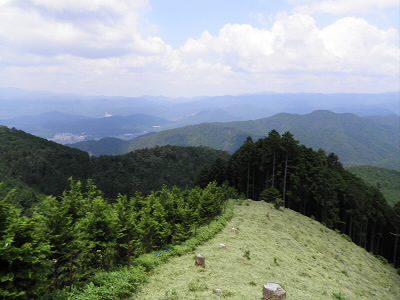 林道の途中の景色です。