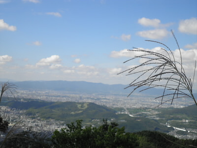 所々開けたところがあるので、景色が良く見えます。
今日は秋晴れで遠くまで良く見えました。