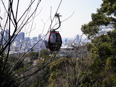 当然、ロープウェイに乗ることなく、山道を進みます。