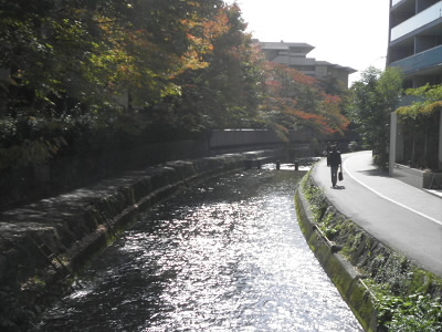 ４０年ほど前は、夏の間、奥のくいみたいな所に板をはめて堰どめて、水をためてプールになっていました。東側(画面左)にたこやきの屋台があり、落ちていたたこ焼きを素足で踏んだ感触が今もあります。
うどんの屋台もあったような記憶があります。