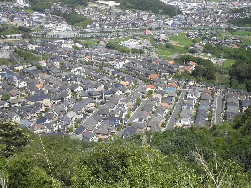 住宅が綺麗に並んでいて、すこし感動。