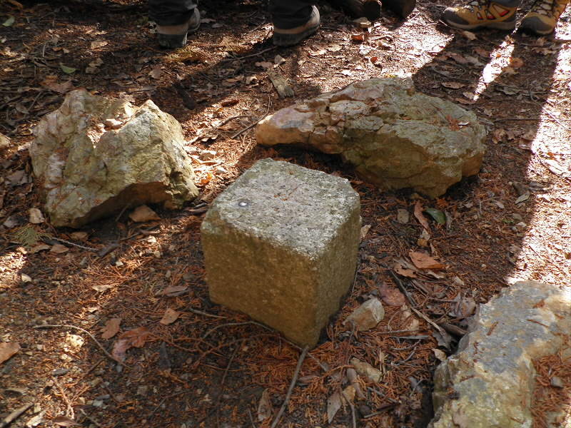 2014/01/25 11:20:13 箕裏ヶ岳へ　三角点