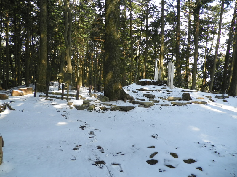 このあたりまで来ると雪がしっかり積もっています。
でも、アイゼンの必要はないですね。