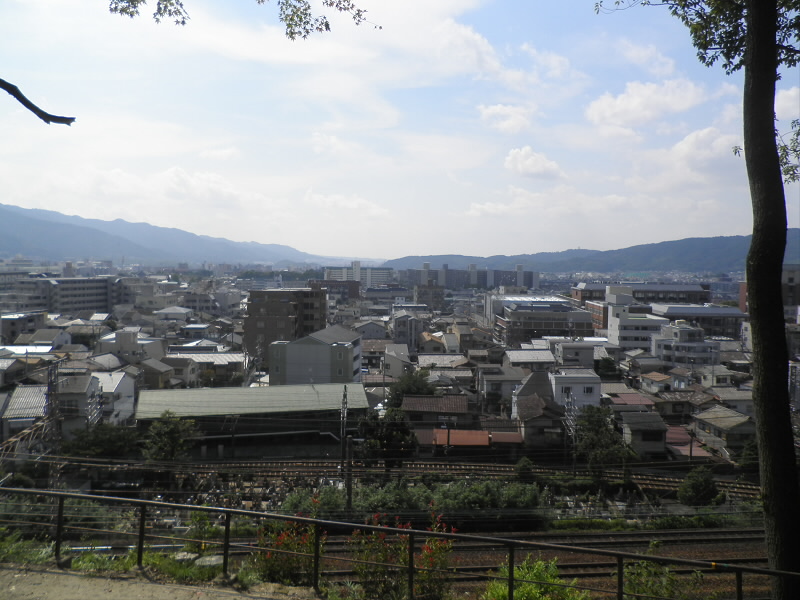 山科が一望。