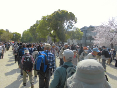 こんなに並んでます。出発するのに結構かかりそう。